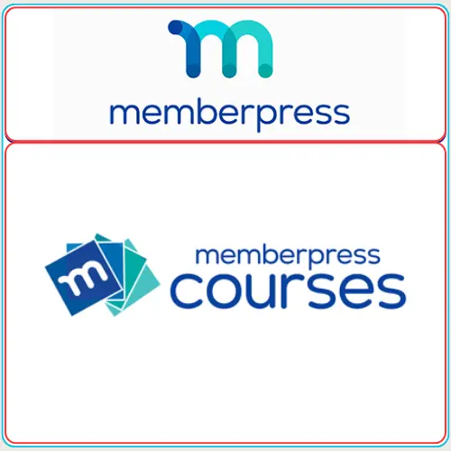 MemberPress Courses addon interface showing course builder and student dashboard