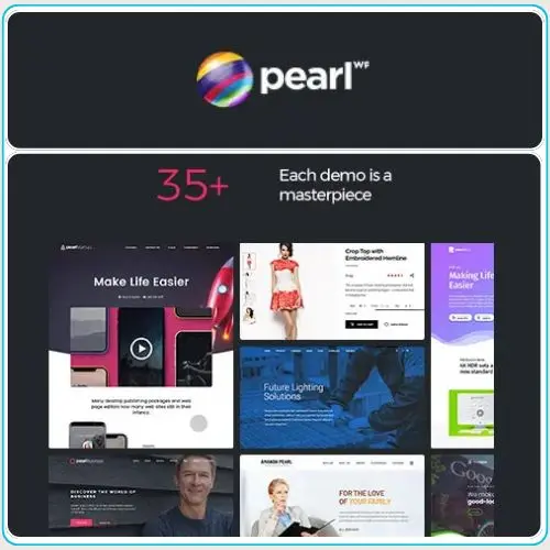 Pearl – GPL Corporate Business WordPress Theme Pearl WordPress theme homepage showing corporate business layout with service sections