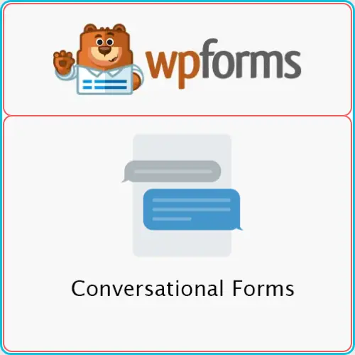 WPForms Conversational Forms addon interface showing chat-style question layout and customization options