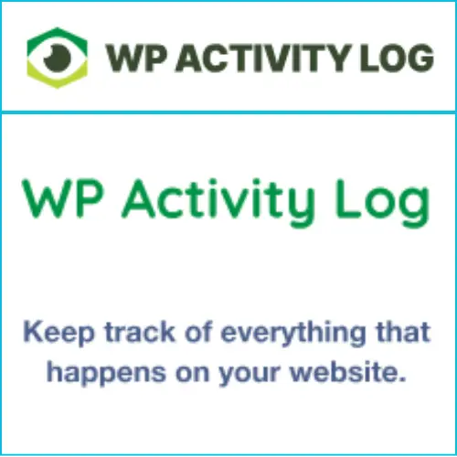 WP Activity Log plugin dashboard showing user activity timeline and security alerts