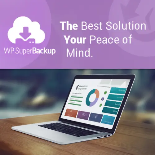 Super Backup & Clone plugin preview showing backup dashboard, snapshot logs, and cloud storage options.